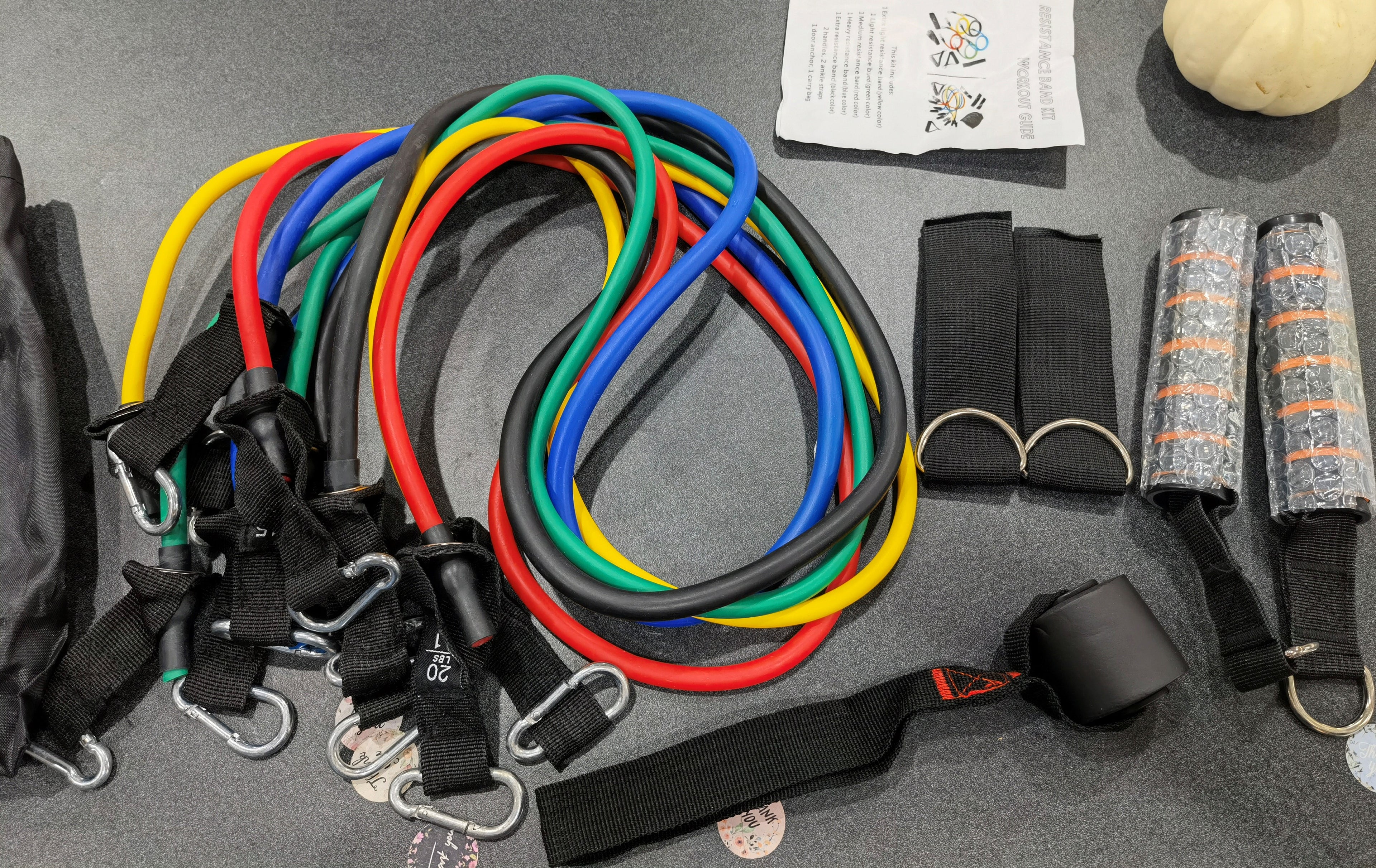 Exercise Bands Resistance Bands Set with Handles and Storage Bag, Upgraded Workout Bands with More Resistance for Women and Men