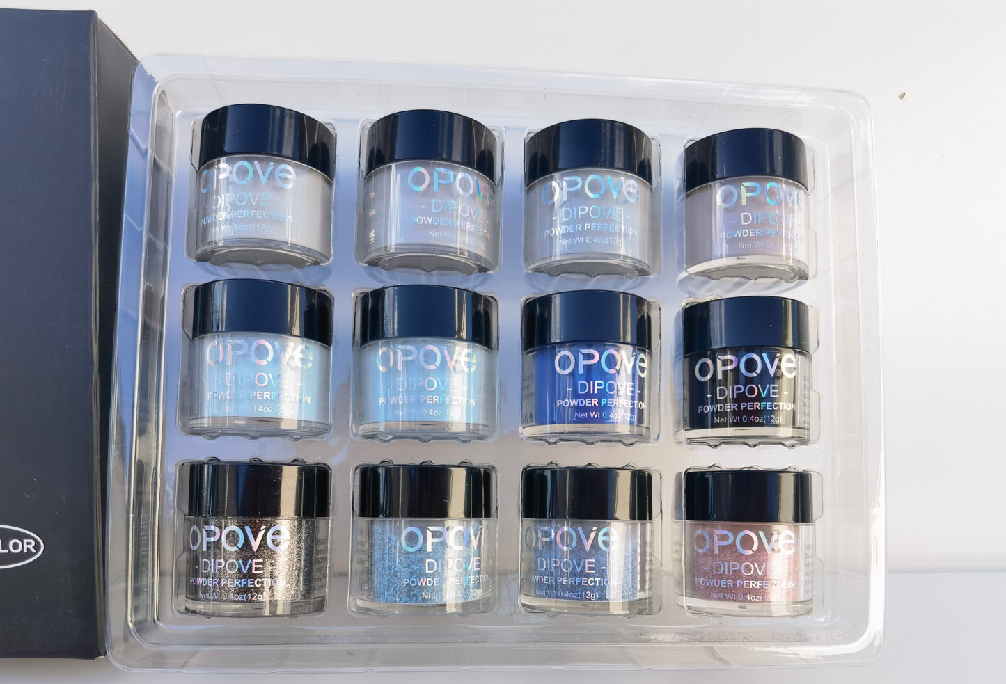 12 Colors Metallic Glitter Quick Drying Dipping Powder Set