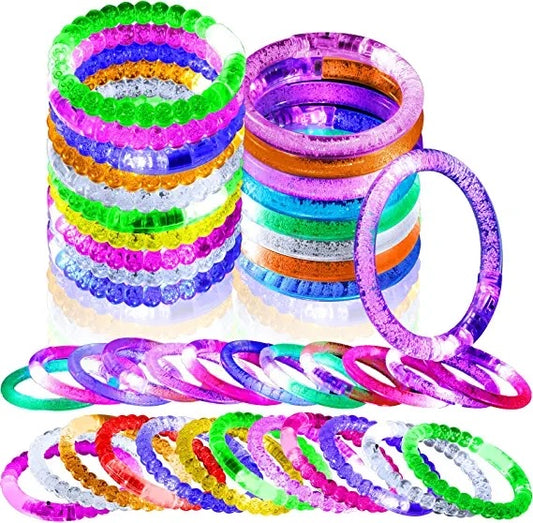 48 Pack Glow Sticks Bracelets Glow in The Dark Party Supplies for Kids and Adults 6 Color Party Glow Bracelets Light up Halloween, Night Events