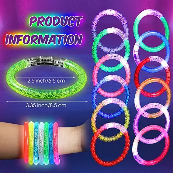 48 Pack Glow Sticks Bracelets Glow in The Dark Party Supplies for Kids and Adults 6 Color Party Glow Bracelets Light up Halloween, Night Events