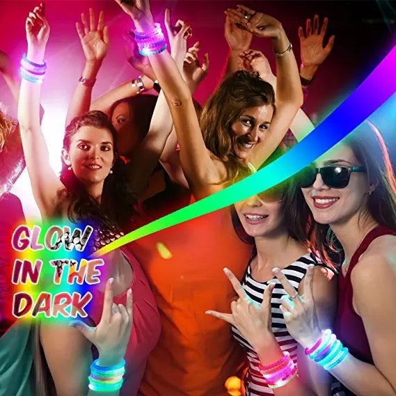 48 Pack Glow Sticks Bracelets Glow in The Dark Party Supplies for Kids and Adults 6 Color Party Glow Bracelets Light up Halloween, Night Events