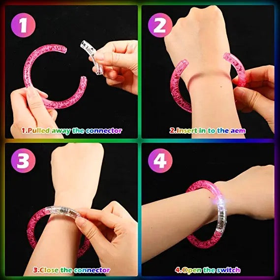 48 Pack Glow Sticks Bracelets Glow in The Dark Party Supplies for Kids and Adults 6 Color Party Glow Bracelets Light up Halloween, Night Events