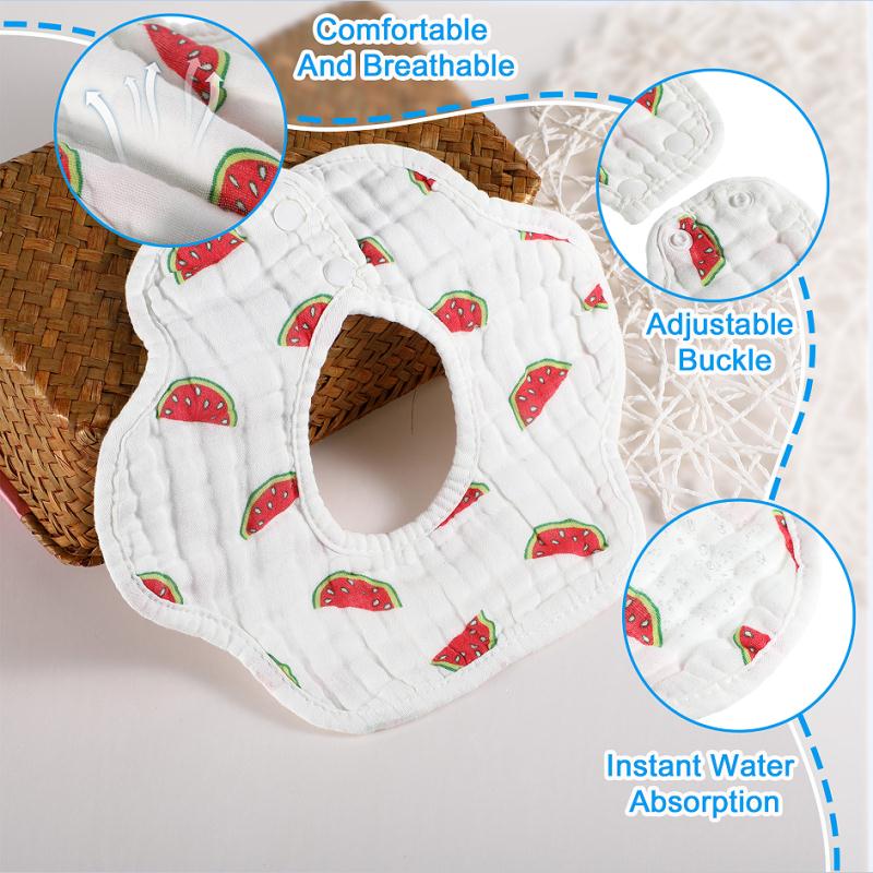 360° Rotate Organic Cotton Baby Bibs