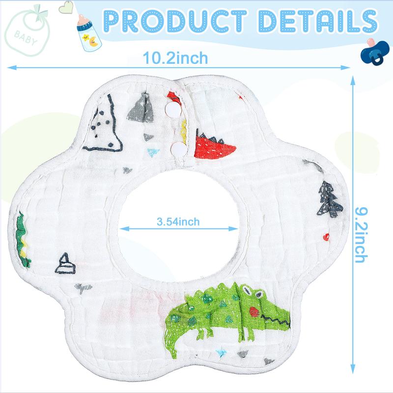 360° Rotate Organic Cotton Baby Bibs