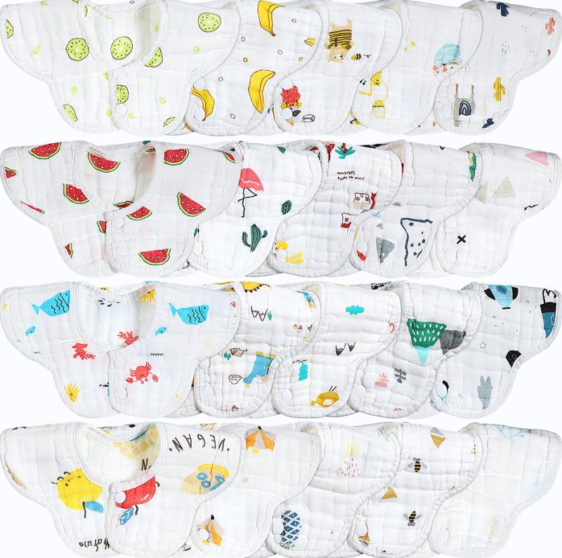 360° Rotate Organic Cotton Baby Bibs