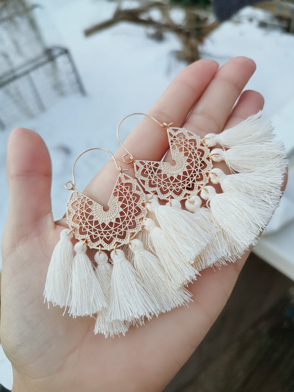WE03 White Style Boho Earrings