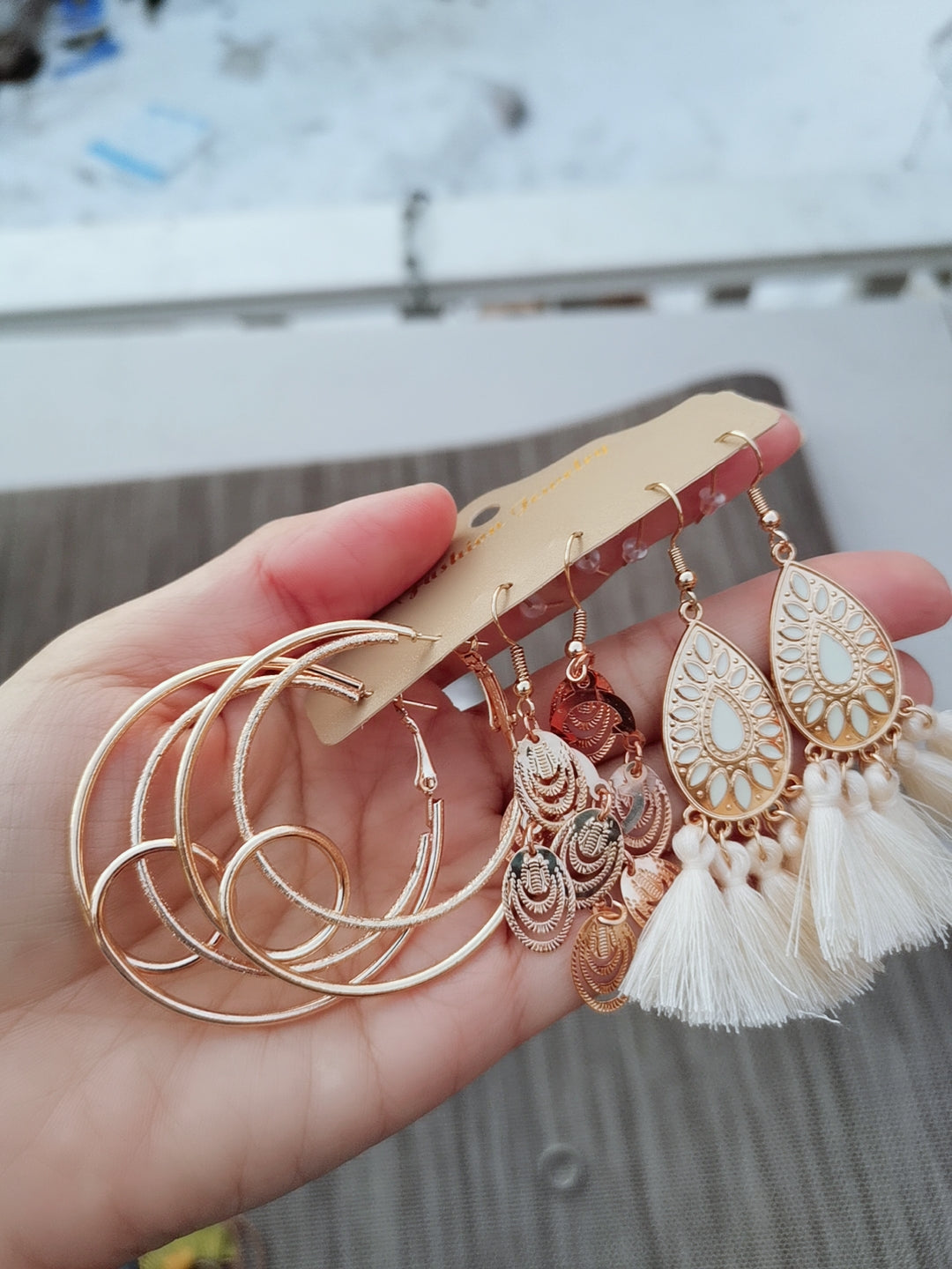 WOE03 Boho Earrings 3pairs Set