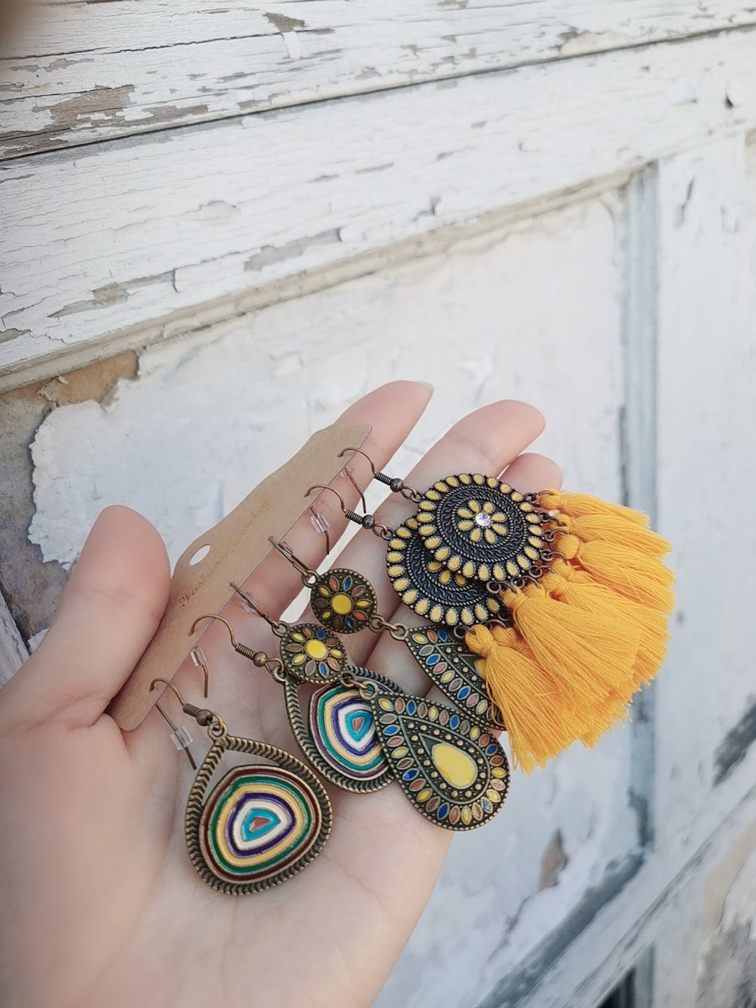 Sunshine Yellow Boho Earrings YOE03