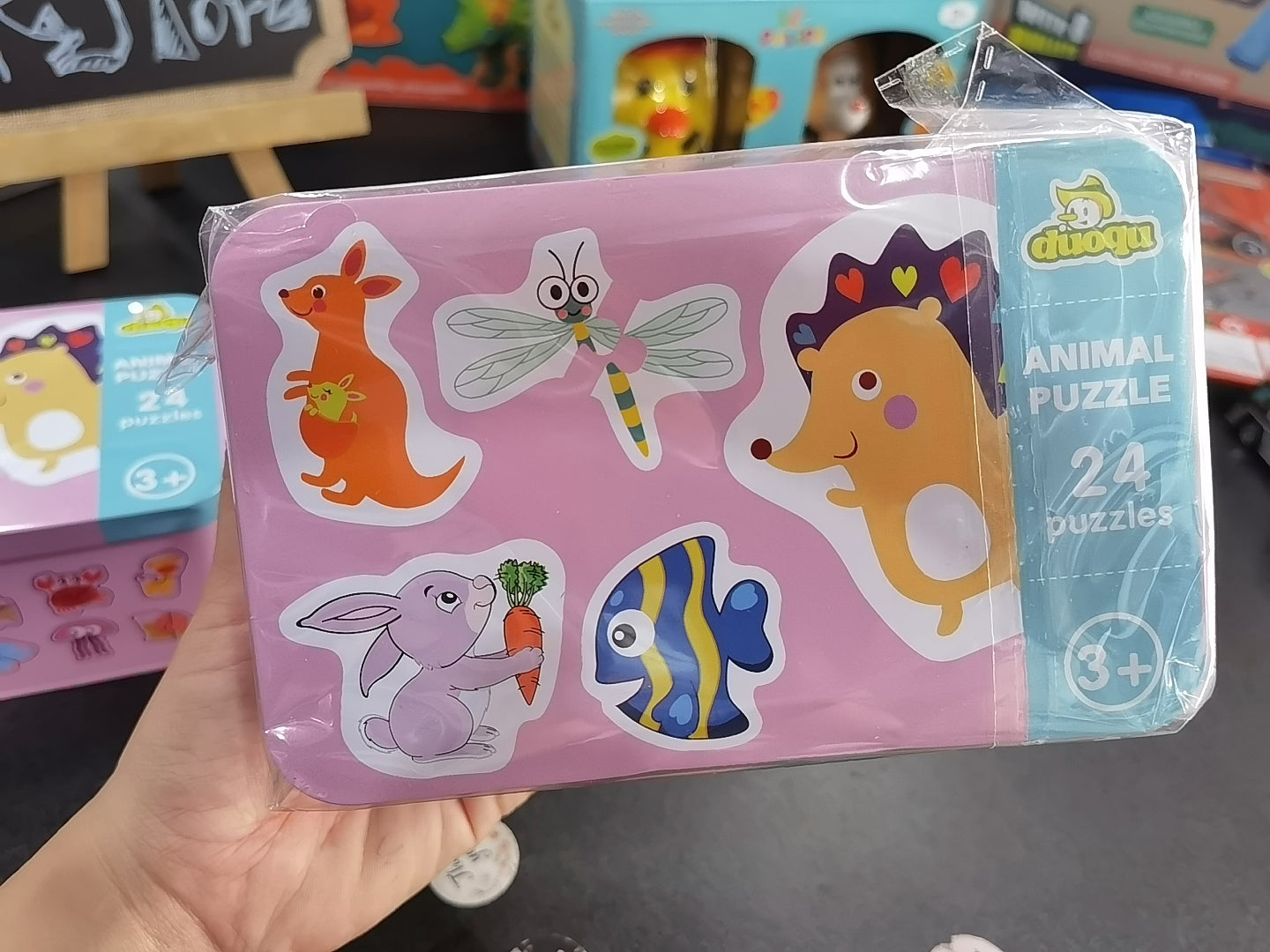 ON SALE!!! 24pcs Animal Matching Puzzle Set with Tin Storage Box