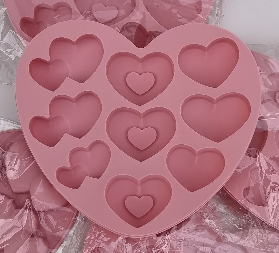 Valentine's Day Silicone Molds 3 Styles Heart Silicone Molds Non-Stick Baking Molds for Cake Chocolate Soap Candle Making