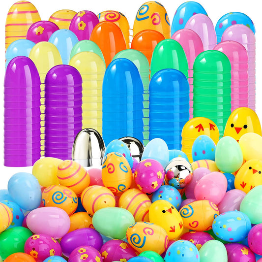 200 Pack Easter Eggs Easter Theme Party Favor, Easter Eggs Hunt, Basket Stuffers Filler