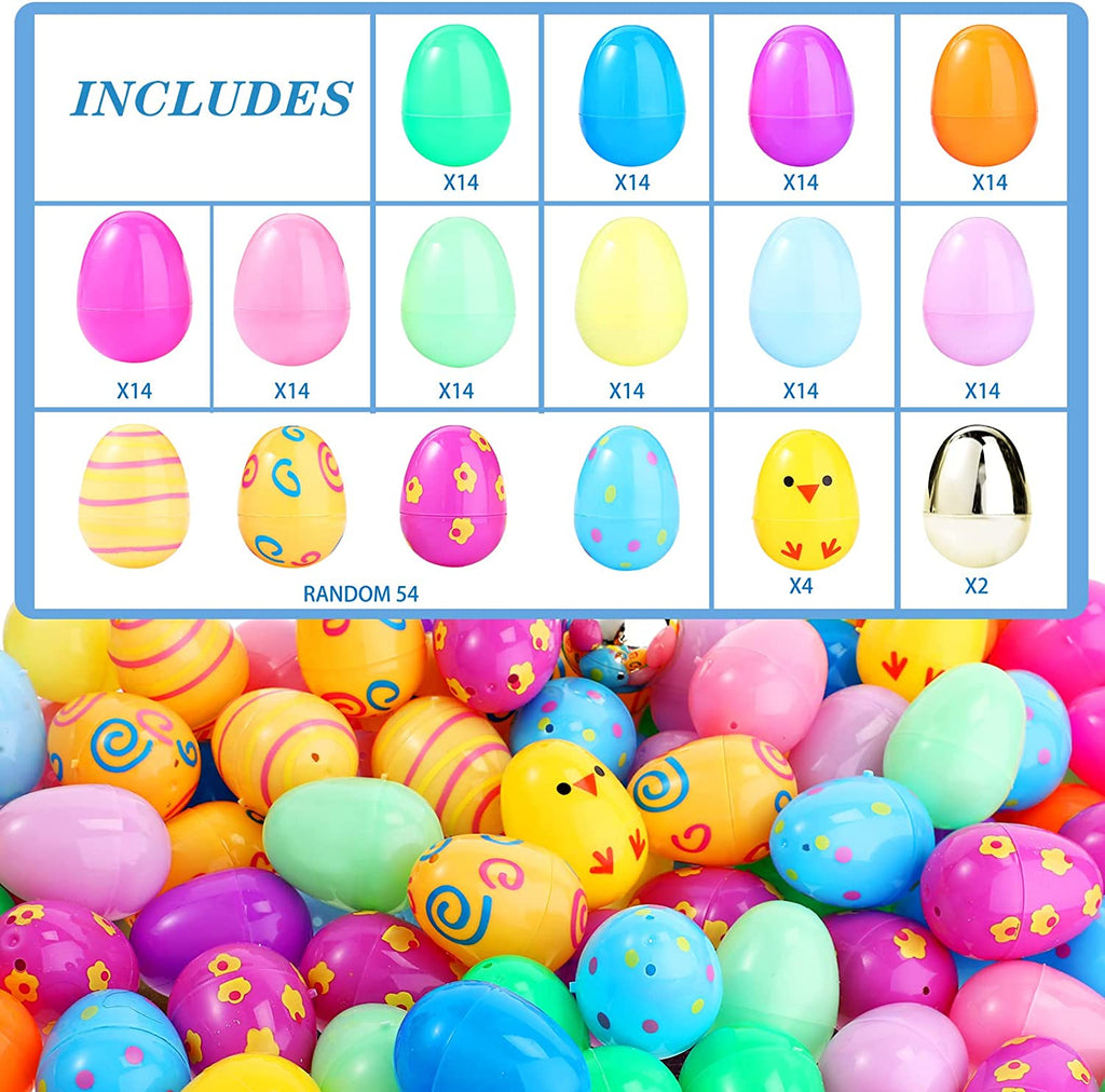 200 Pack Easter Eggs Easter Theme Party Favor, Easter Eggs Hunt, Basket Stuffers Filler