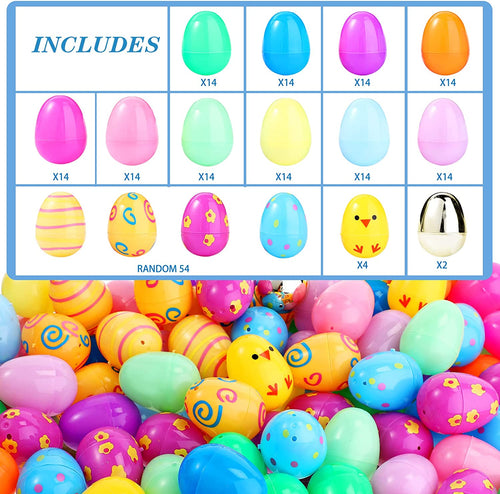 200 Pack Easter Eggs Easter Theme Party Favor, Easter Eggs Hunt, Basket Stuffers Filler