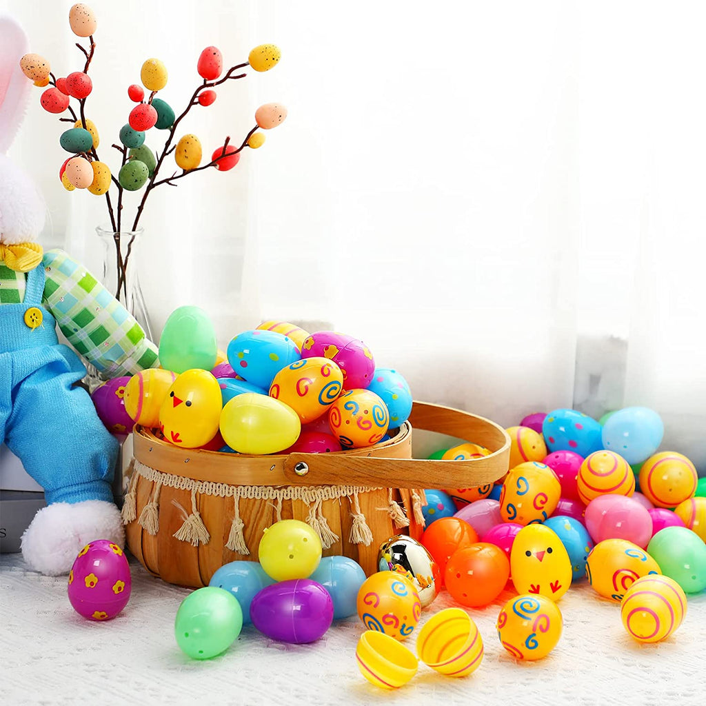 200 Pack Easter Eggs Easter Theme Party Favor, Easter Eggs Hunt, Basket Stuffers Filler