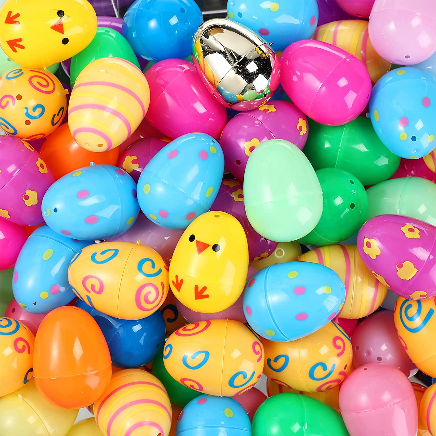 200 Pack Easter Eggs Easter Theme Party Favor, Easter Eggs Hunt, Basket Stuffers Filler