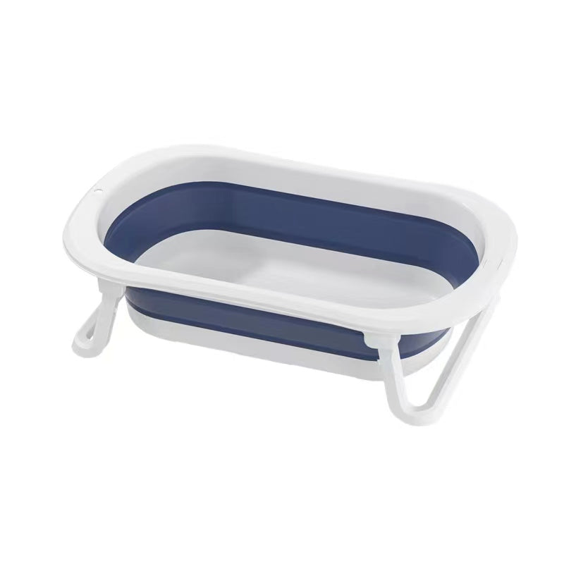 Folding Baby Bathtub Portable Travel Bathtub Washing Tub Multifunctional Bathtub with Soft Mat