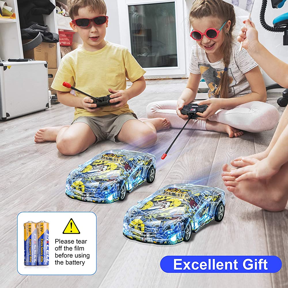 Remote Control Car Graffiti Design with Colorful Lights RC Car 1/18