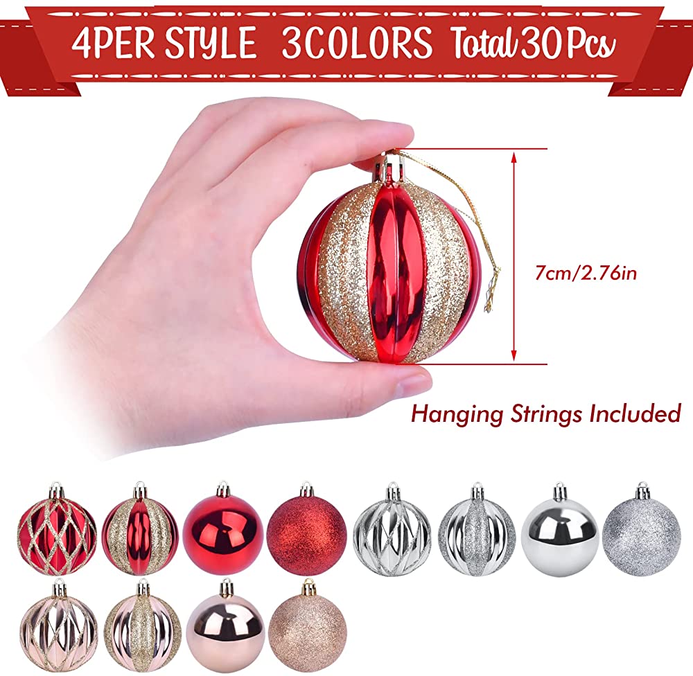 Christmas Decoration Balls Christmas Tree Hanging Balls Decoration for Holiday Party