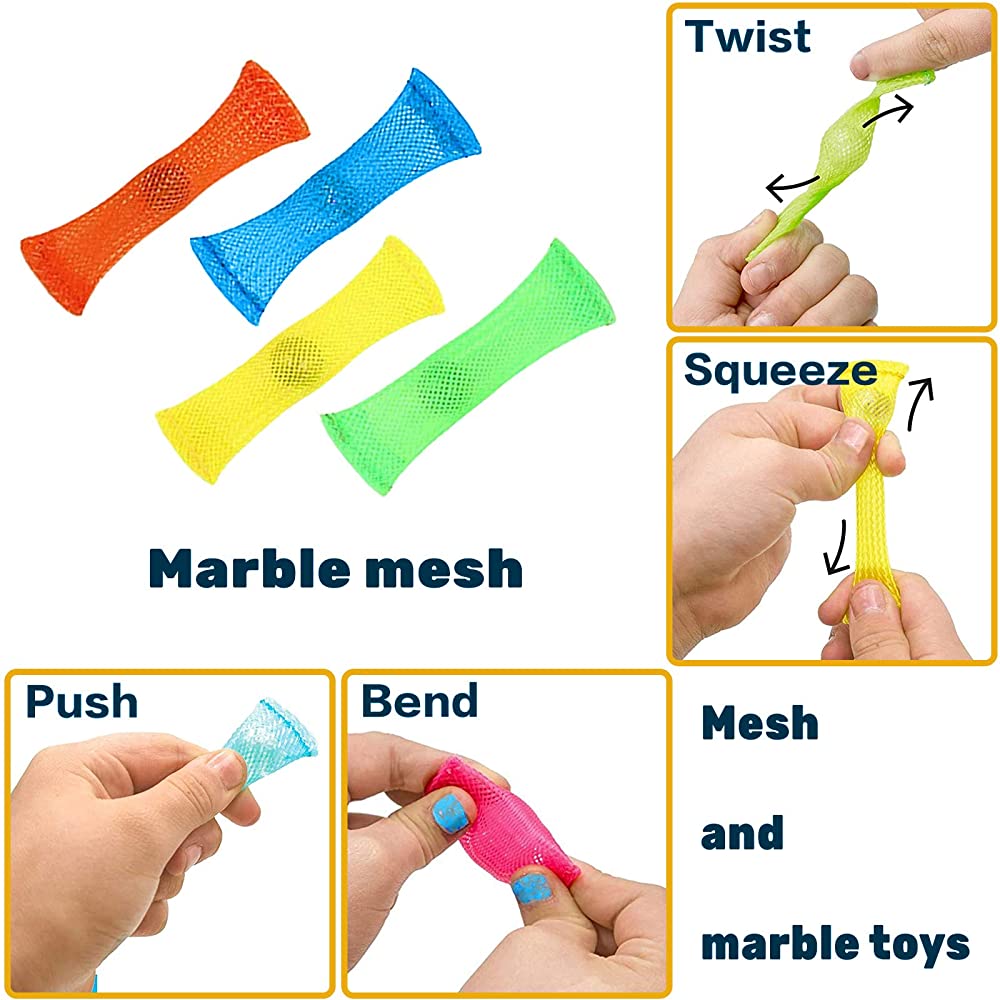 Clearance Sale!!! 24 Pieces Fidget Toys Stretchy Strings Mochi Squishies Twist Fidget Toy Pop It