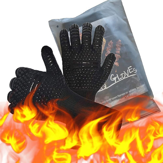 Ultra High Heat Resistant Gloves Mitts for Oven Barbecue Smoker