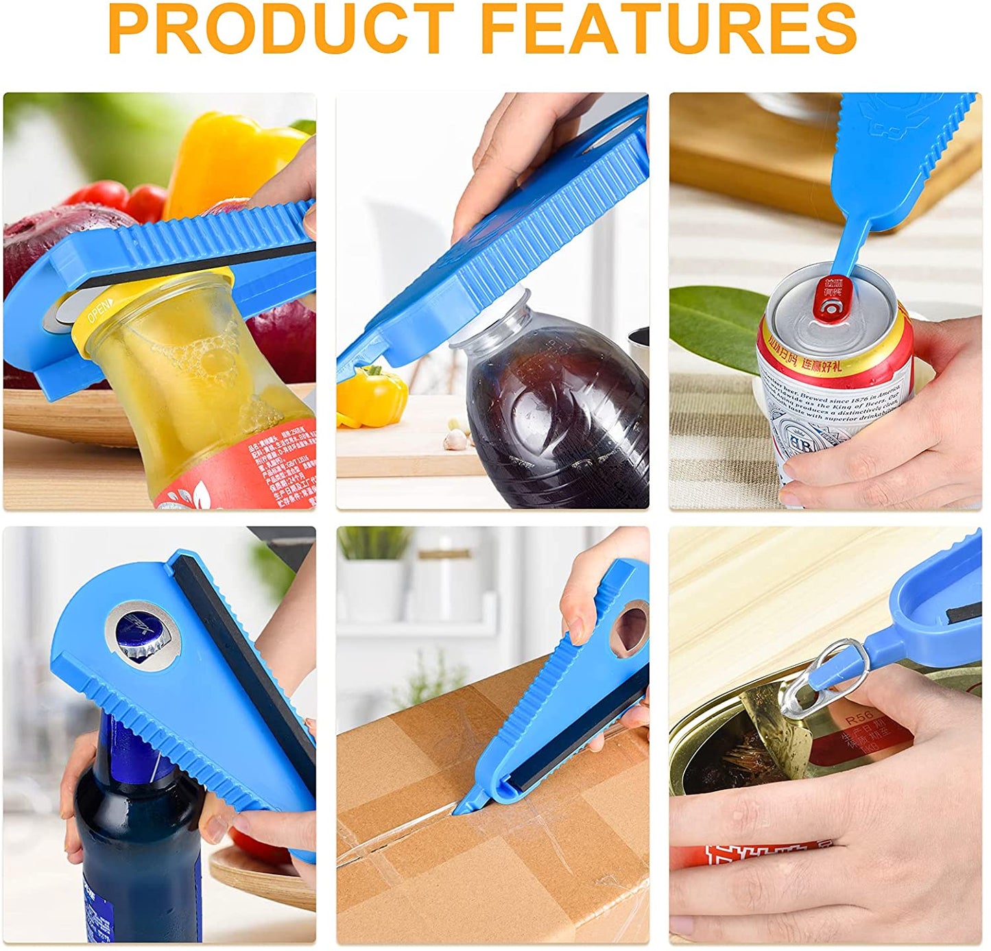 Multi Function Easy Bottle Cap, Jar, Can Opener