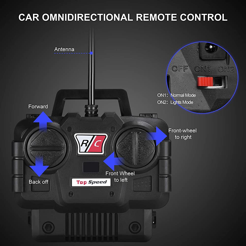 Remote Control Car Graffiti Design with Colorful Lights RC Car 1/18