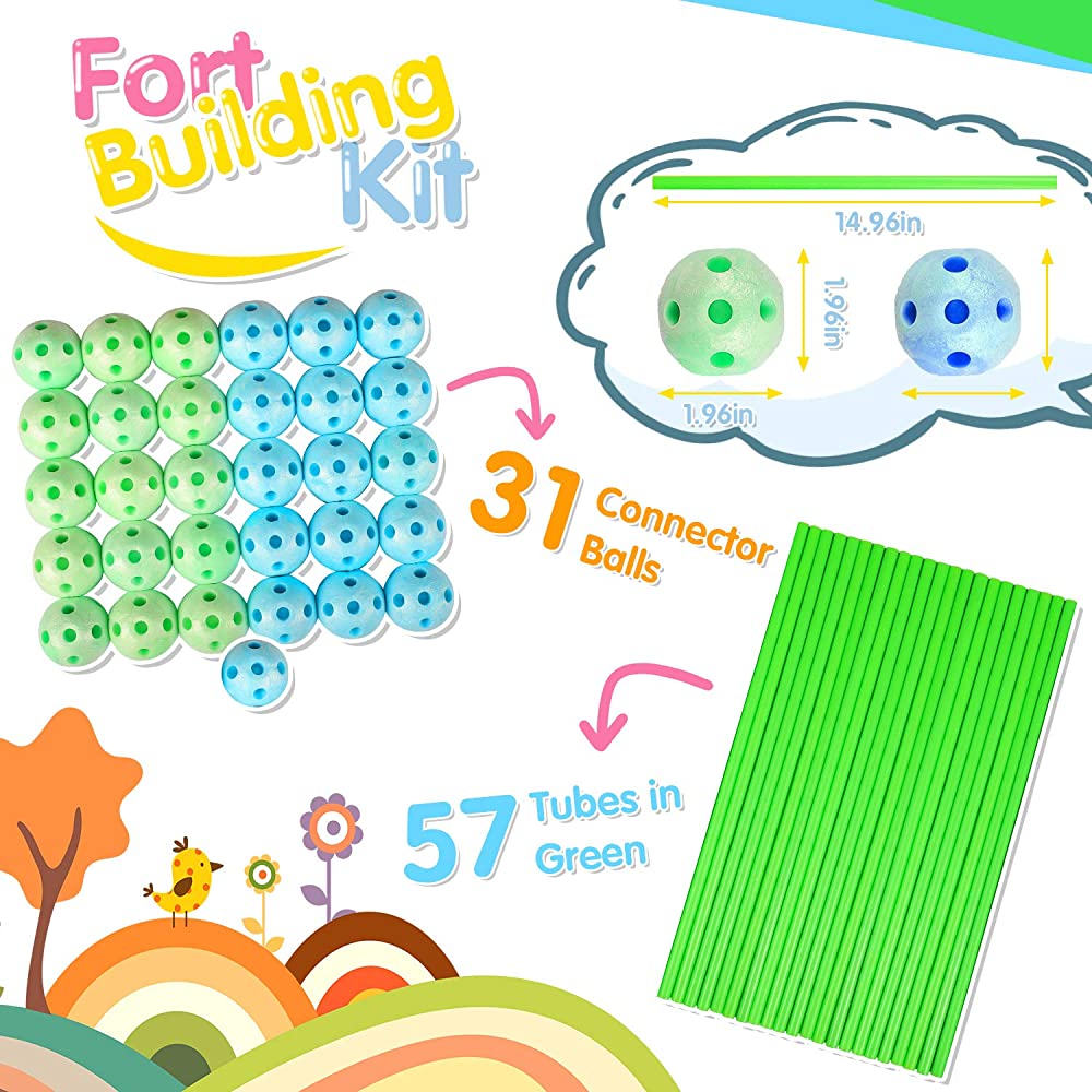 88 Pieces - Sticks and Balls Creative DIY Connect Building Set for Age 5+