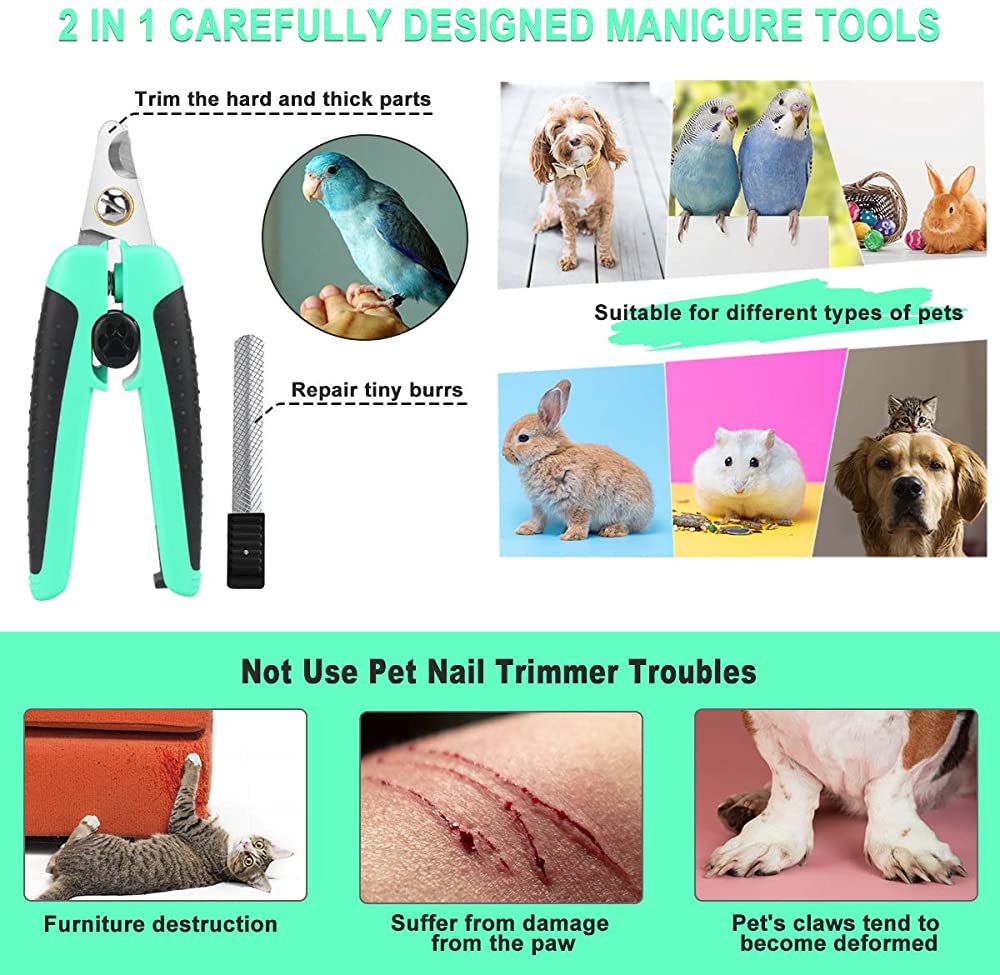 Pets Dog & Cat Nail Clippers and Trimmer Tools for Large and Small Animals