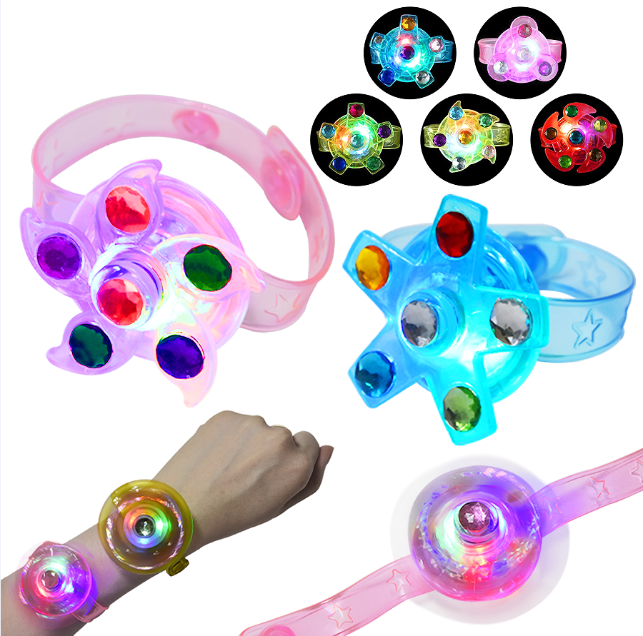 16 Pack Party Bracelets LED Light Up Fidget Spinner Bracelet