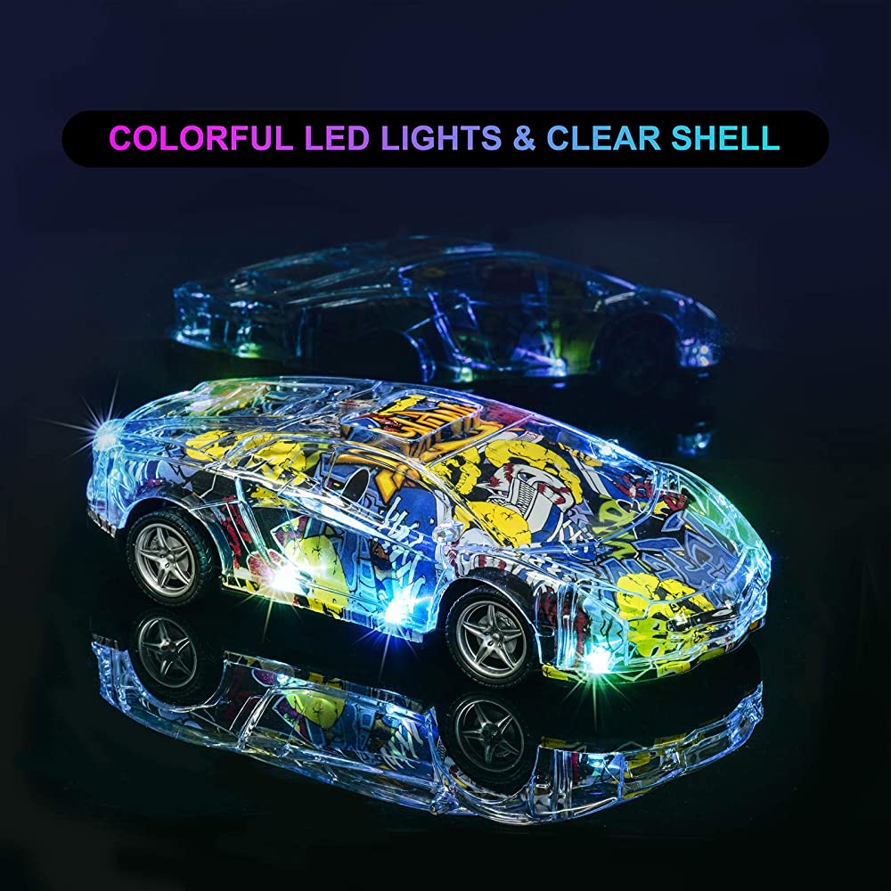 Remote Control Car Graffiti Design with Colorful Lights RC Car 1/18