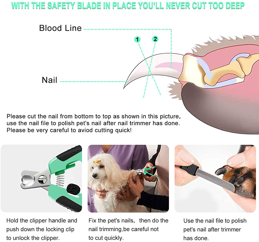 Pets Dog & Cat Nail Clippers and Trimmer Tools for Large and Small Animals